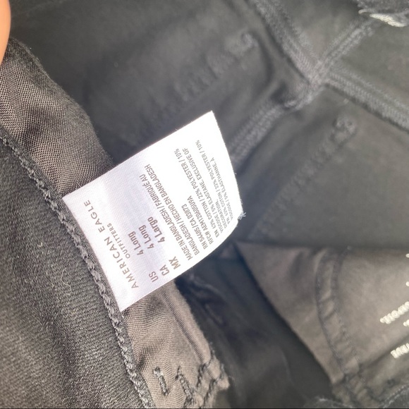 American Eagle black hi rise jeggings 4 long - Picture 5 of 7